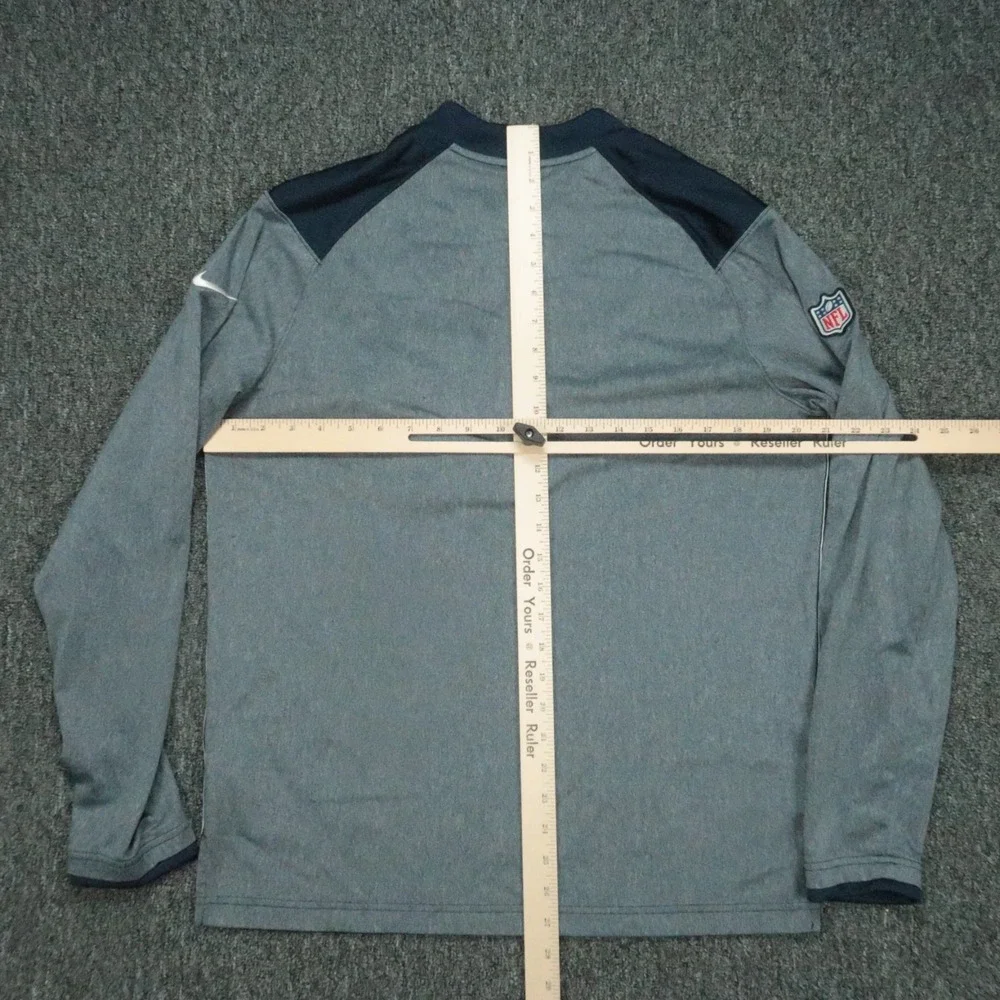 Dallas Cowboys Pullover Men Medium Blue Nike Performance Onfield Dri Fit 1/4 Zip